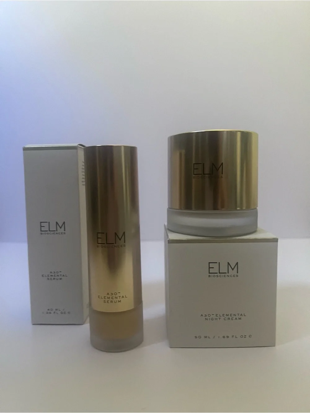 ELM Biosciences Elemental Serum and Elemental Night Cream - New in box